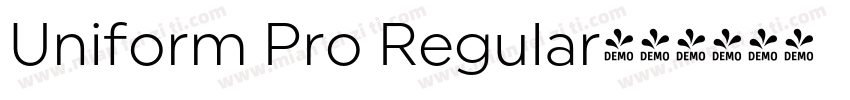 Uniform Pro Regular字体转换
